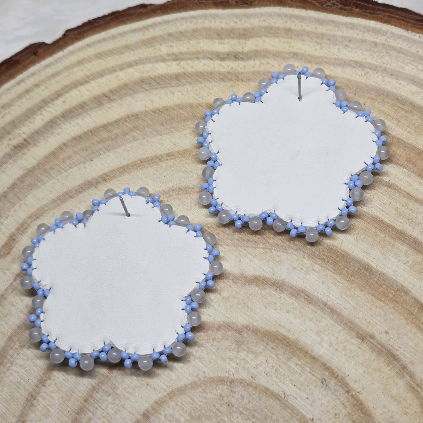 Mini Blue Floral Earrings