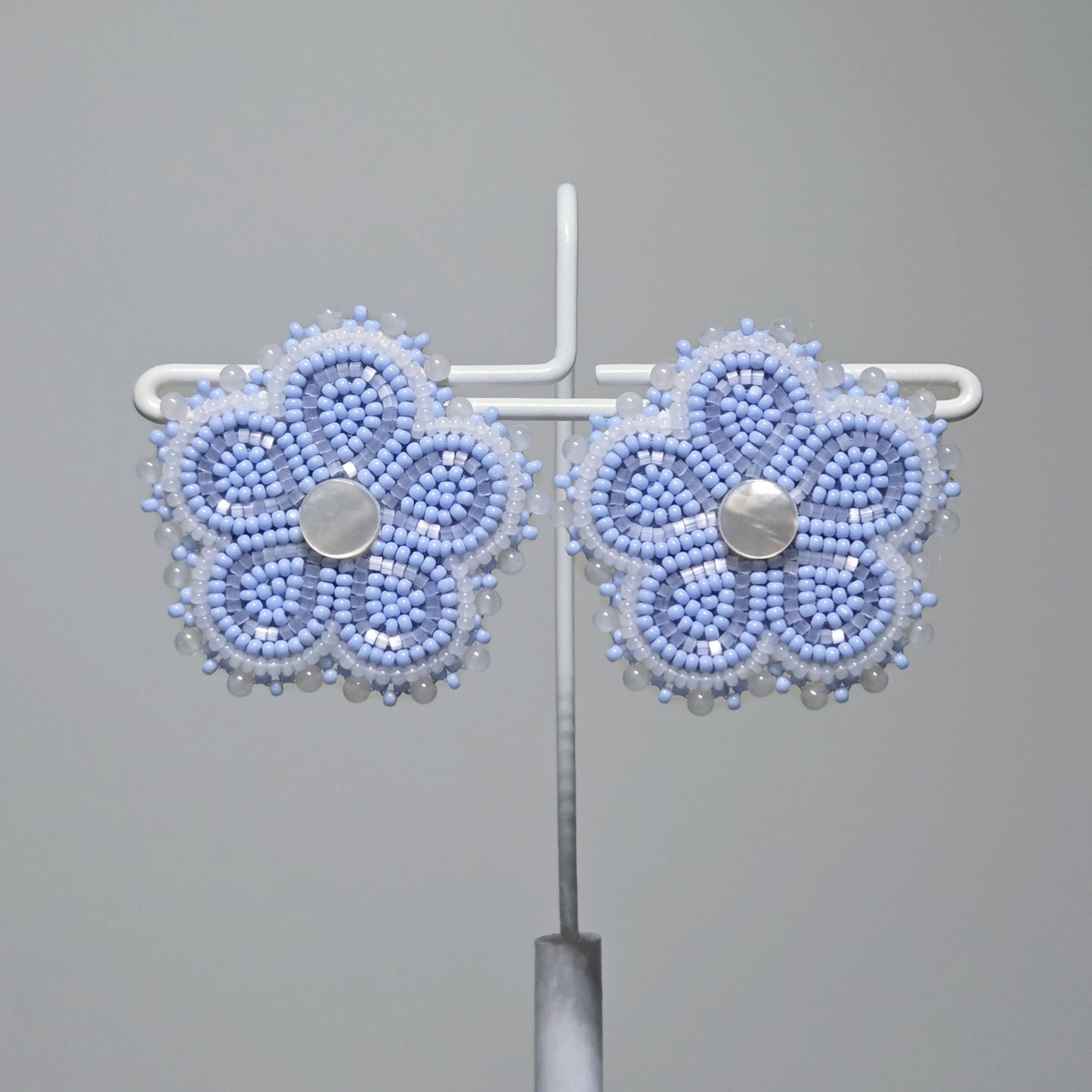 Mini Blue Floral Earrings