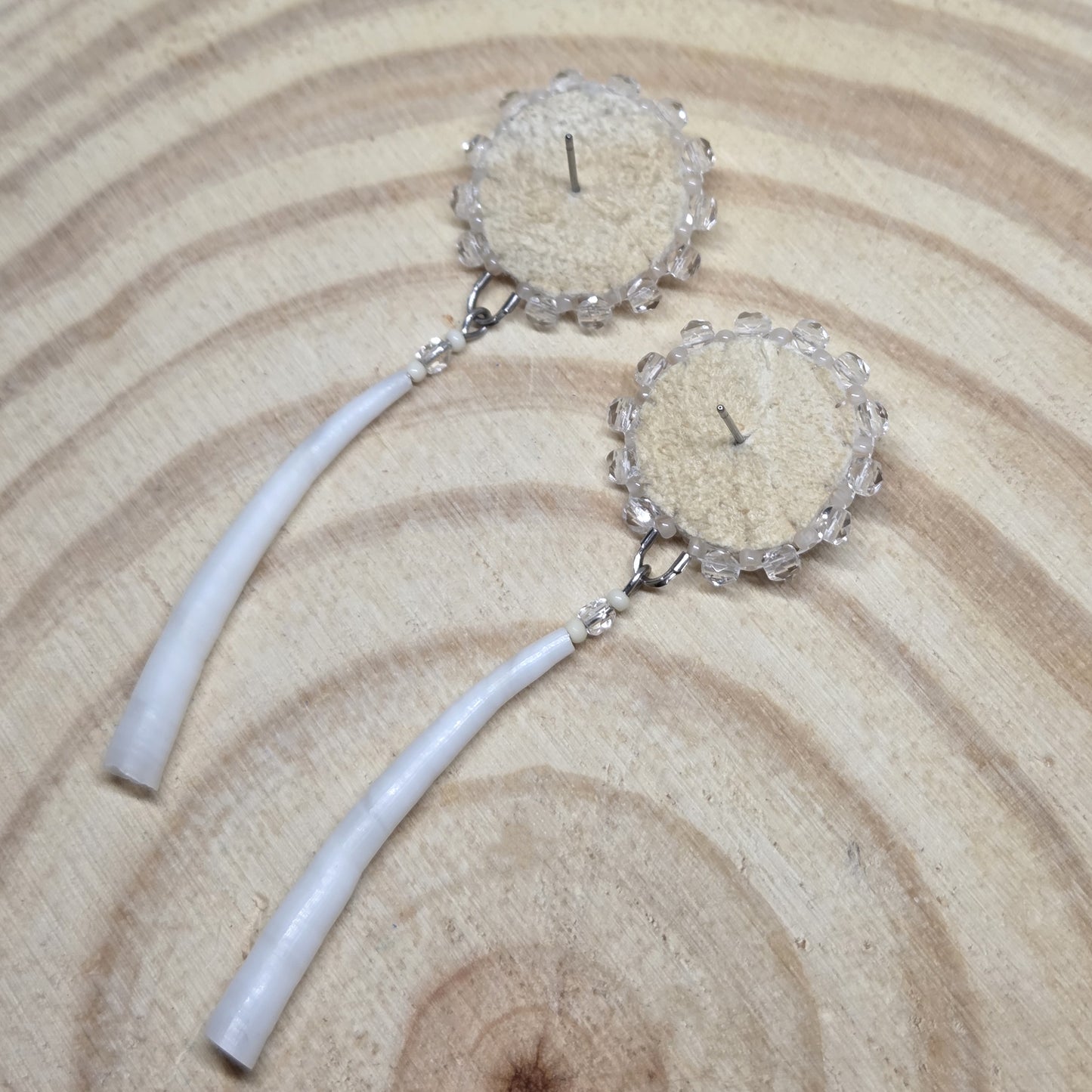 Dentalium Beaded Studs